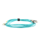 Jumper de Fibra Óptica Multimodo 50/125 XGLO OM3, LC-SC Duplex, OFNR, Color Aqua, 5 Metros