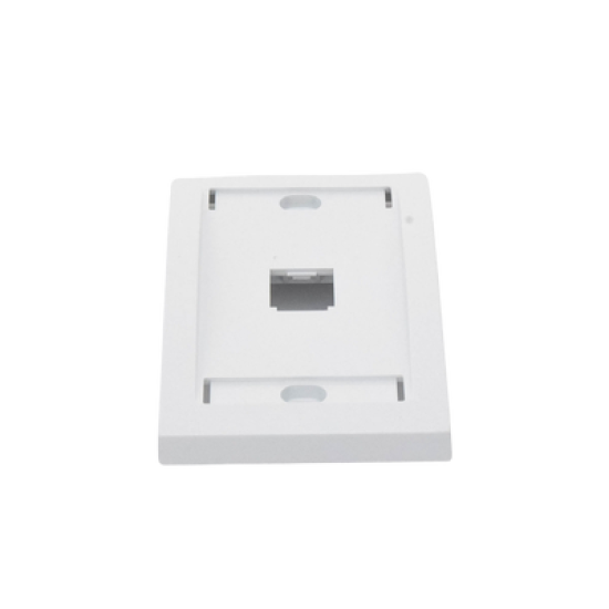 Placa de Pared Vertical Ejecutiva, Salida Para 1 Puerto Mini-Com, Con Espacios Para Etiquetas, Color Blanco