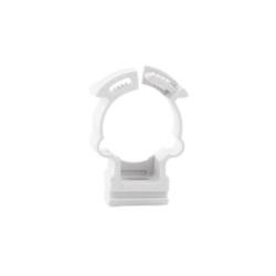 Soporte de collar (Abrazadera), PVC Auto-extinguible, cerrado para tubería de 20 mm