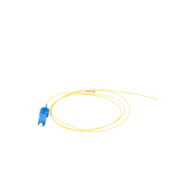 Pigtail de Fibra Óptica SC/UPC Simplex, Monomodo OS1/OS2 XGLO, OFNR, Color Amarillo, 1 Metro