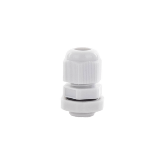 Conector Plástico Gris  Tipo Glándula para Cable de 3.5 a 6 mm de Diámetro.