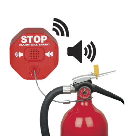 Alarma De Extintor Theft Stopper® Inalámbrica, Previene Robo y Mal Uso Del Extintor 