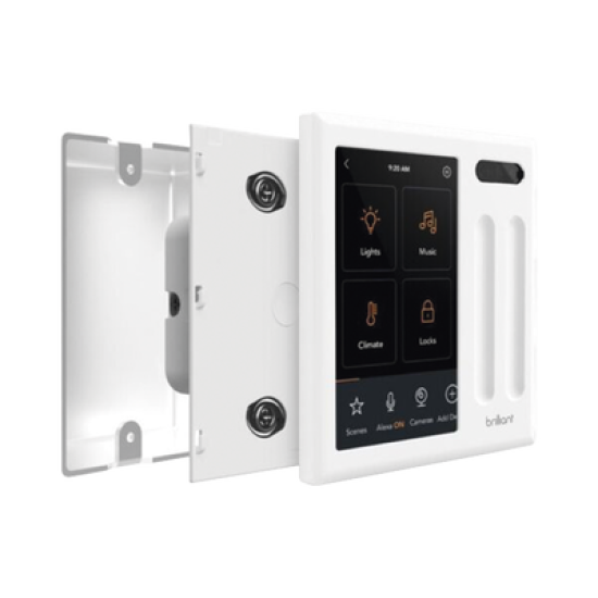 Control touch desde su pantalla en pared, compatible con 2 cargas para controlar iluminación.