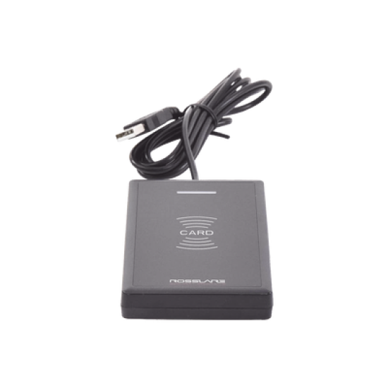 Lector Enrolador de Escritorio para tarjetas de Proximidad ROSSLARE (MIFARE 13.56 MHZ), Compatible con AXTRAXNG y  AXTRAXPRO