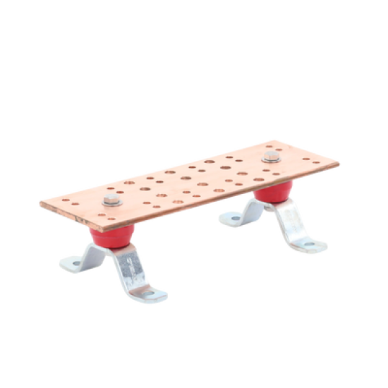 Barra de Unión para Telecomunicaciones (TMGB) de 12 in x 4 in x 1/4 in, Incluye Montaje para Muro y Aisladores, 