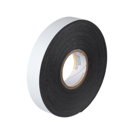 Cinta Eléctrica STRONGHOLD para Aislar de Caucho EPR, Autofusionable, Uso Industrial en Uniones de Alto Voltaje y Temperatura, Grosor 0.76mm (30 mil), Ancho 19mm, y 9.1m Largo, Color Negro. Superior a cintas Super 33