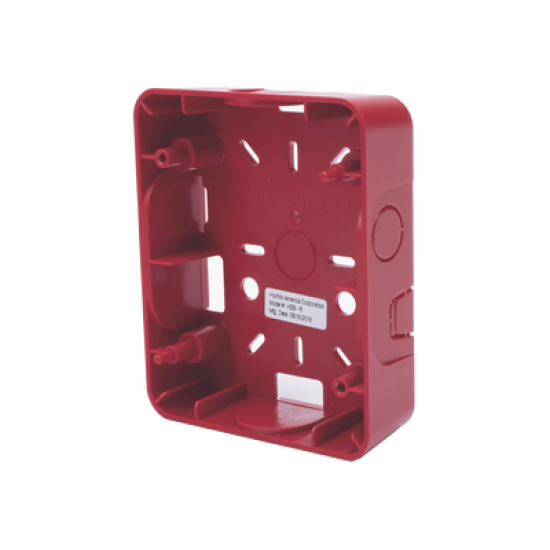 Caja Trasera Roja De Montaje Para Sirena/Estrobo Serie HE (0500-06360) De Hochiki 