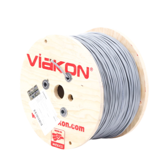 Cable 2 x 18 AWG / Blindado / 305 Metros / Riser / UL / Color Gris / Hecho en México