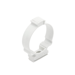 Soporte de collar (Abrazadera), PVC Auto-extinguible, cerrado para tubería de 40 mm