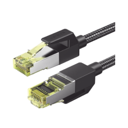 Cable Ethernet Cat7 CLASSâ… F/FTP Redondo con Malla de Nylon 1 Metro