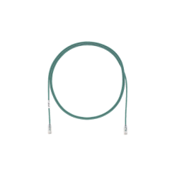 Cable de Parcheo TX6, UTP Cat6, Diámetro Reducido (28AWG), Color Verde, 3ft 