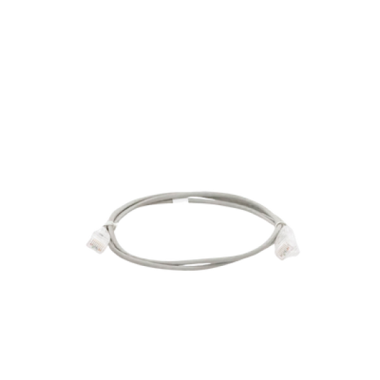 Cable de Parcheo Slim UTP Cat6 - 1 metro, Gris, Diámetro Reducido (28 AWG)