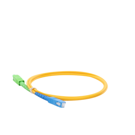 Jumper de Fibra Óptica Monomodo SC/APC-SC/UPC Simplex de 1 metro, 3mm