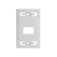 Placa de pared modular MAX, de 2 salidas, color blanco, version bulk (Sin Empaque Individual)