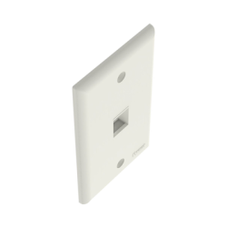 Placa de Pared Vertical, Salida Para 1 Puerto Keystone, Color Blanco Mate