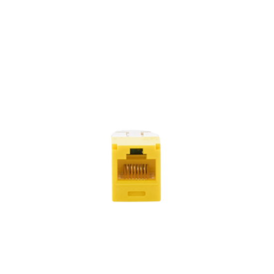 Conector Jack RJ45 Estilo TG, Mini-Com, Categoría 6, de 8 posiciones y 8 cables, Color Amarillo