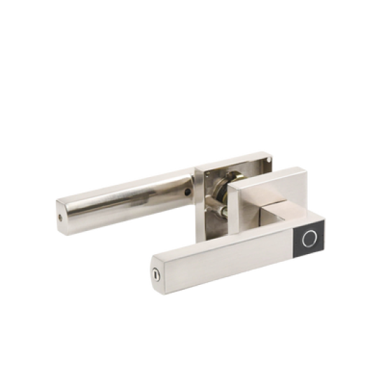 Manija Castelli Biométrica/ Niquel Satinado / 30 usuarios / Para Puerta Izq o Derecha de 60-70mm