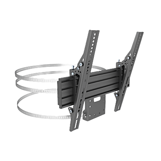 MONTAJE PARA PANTALLAS DE 32 A 65 PULGADAS EN COLUMNA| VESA 100 X 100 HASTA 400 X 400 | COLOR NEGRO| CAP. MAX 35KG