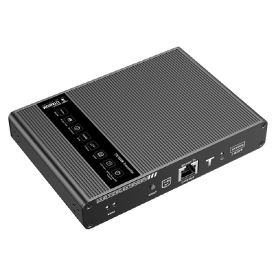 Kit extensor KVM (HDMI y USB) hasta 70 metros / Resolución 4K @ 60 Hz/ Cat 6, 6a y 7 / IPCOLOR / CERO LATENCIA / HDR10 / Salida Loop / Puerto S/PDIF / Uso 24/7 / Transmite el Video y Controla tu DVR vía USB a distancia.