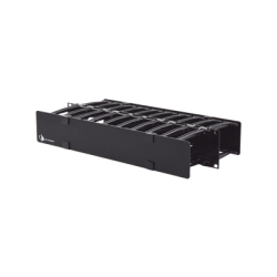 Organizador de Cable Horizontal RouteIT, Doble, Para Rack de 19in, 4in de profundidad, 2UR