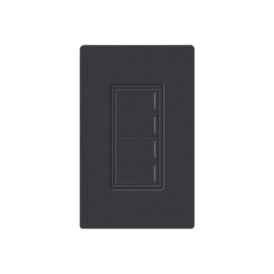 (RadioRa3) Botonera Sunnata Negro 3 escenas y 2 botones subir/bajar para Radio RA3, programe escenas diferentes en cada botón.