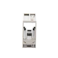 Adaptador de 1 Puerto, Para Conectores Tipo Mini-Com, Montaje en Riel Din Estándar de 35mm, Color Gris Internacional