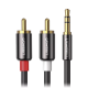 Cable Audio Premium Jack 3.5mm a 2 RCA / 10 Metros / Flexible / Doble Blindaje / Transferencia de Audio sin Pérdidas / Caja de Aleación de Cobre / Amplia Compatibilidad / Diseño Duradero.