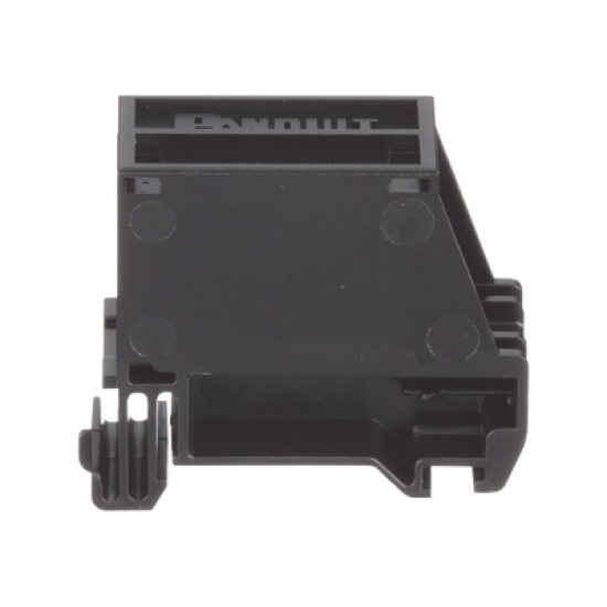 Adaptador de 1 Puerto, Para Conectores Tipo Mini-Com, Blindado, Montaje en Riel Din Estándar de 35mm, Color Negro