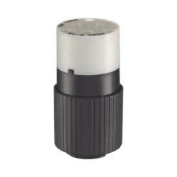 Conector de 15 A 125 V CA/ 2 Polos 3 Hilos/ Grado Industrial/ Color  Blanco y Negro/ NEMA 5-15R.