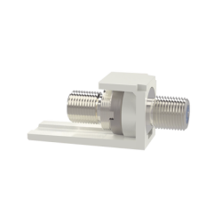 Módulo Acoplador Coaxial Tipo F, Mini-Com, de 75 Ohms, 3.0 GHz, Color Blanco