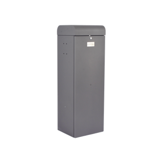 Barrera vehicular izquierda / Soporta brazo de hasta 3 m / Apertura en 1.5 s /Final de carrera ajustable por programación / Movimiento fluido / Diseño elegante color gris