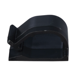 Clip de Nylon 6.6 con Adhesivo, Para Cables de Hasta 15.8 mm de Diámetro, Uso Interior/Exterior, Color Negro, Paquete de 100pz