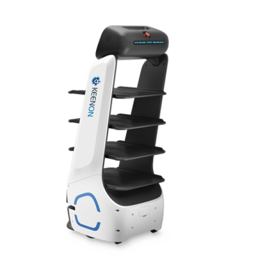 Robot Autonomo para Servicio de Meseros Ubicado por SLAM (Laser) / Mejora el Servicio al Cliente / Soporta 10 Kgs por Charola / Ideal para Restaurantes, Cafeterias, Hospitales, Salones de Eventos, Etc...