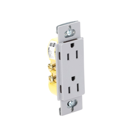 Tomacorriente 125V 15A resistente a manipulaciones.