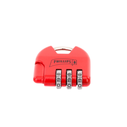 Candado de Combinación Ajustable / No Requiere Llave / Color Rojo.