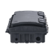 Caja de Distribución de Fibra Óptica, Hasta 96 Empalmes, Exterior IP65, Color Negro
