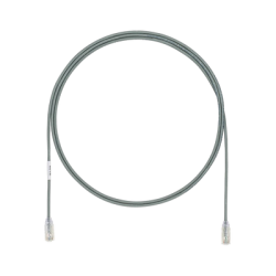 Cable de Parcheo TX6, UTP Cat6, Diámetro Reducido (28AWG), Color Gris, 5ft 