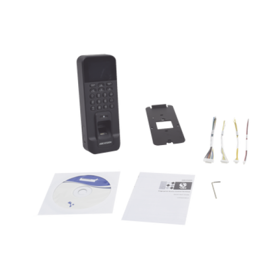 Biométrico WiFi de Acceso y Asistencia Compatible con APP Hik-Connect (P2P) / Soporta Biometrico Esclavo RS-485 / Lectura de Huella y Tarjetas EM / TCP/IP / 150,000 Eventos / Relevador para Chapa y Reportes de Asistencia