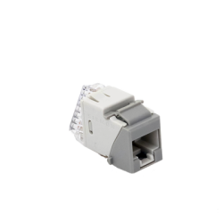 Jack UltraMAX Cat5e, UTP, Tipo Keystone, Color Gris, Punch Down