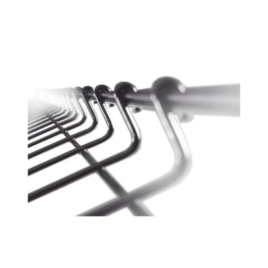 Charola Tipo Malla 33/100 mm, Acabado Electro Zinc, Hasta 53 Cables Cat6, Tramo de 3 Metros