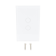 (ZWAVE) Interruptor On/Off panel táctil touch inalámbrico Zwave Plus 2 botones. No requiere cable neutro, Compatible con Hubitat HC8, Álula  M2M, otros 