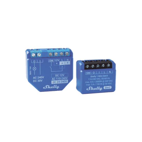 Mini Interruptor inteligente con Wi-Fi, contacto seco, 1 canal 8A, compatible con asistentes de voz Alexa y GoogleHome