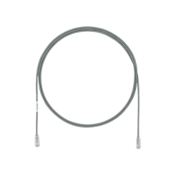 Cable de Parcheo UTP Cat6A, CM/LSZH, Diámetro Reducido (28AWG), Color Gris, 1 ft