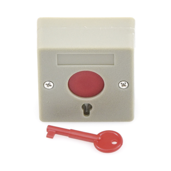 Botón de Pánico a Prueba de Fuego / Restablecimiento con Llave / Tamaño Compacto para Fácil Instalación 