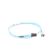 Jumper de Fibra Optica Multimodo 50/125 OM3, LC-LC Duplex, OFNR (Riser), Color Aqua, 1 Metro
