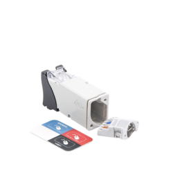 Jack Z-MAX UTP Categoría 6, Montaje híbrido en Placa de Pared (Plano y Angulado), Color Negro