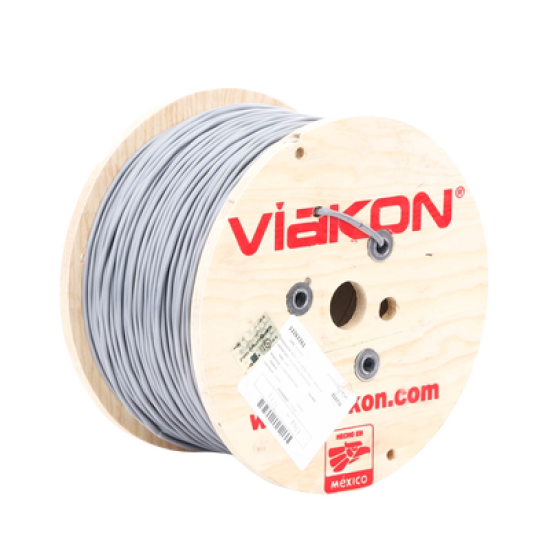 Cable 2 x 18 AWG / Blindado / 305 Metros / Riser / UL / Color Gris / Hecho en México