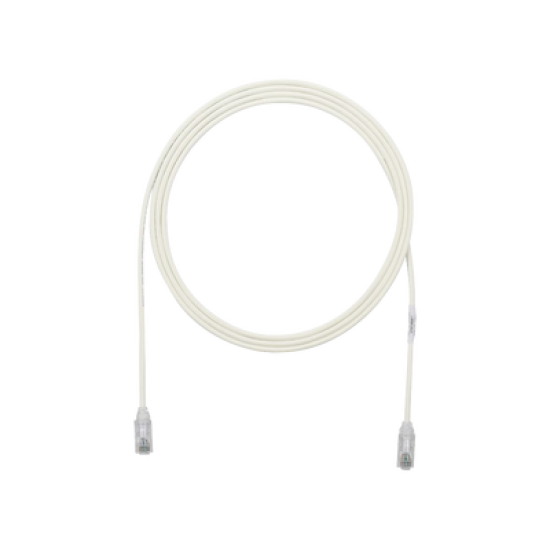 Cable de Parcheo TX6, UTP Cat6, Diámetro Reducido (28AWG), Color Blanco Mate, 10ft 