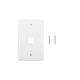 Placa de pared de 1 puerto, Keystone, Color Blanco 