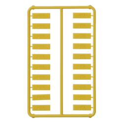 Paquete de 100 Iconos de Datos de Instalación a Presión, Para Jacks Mini-Com de Panduit, De Plástico, Color Amarillo